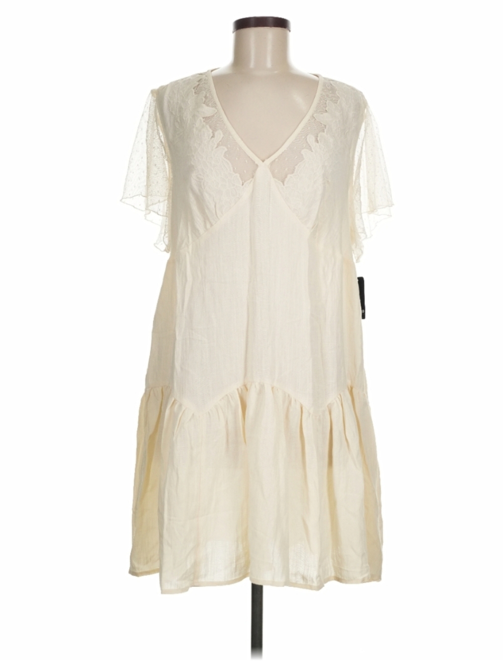 Torrid 00 Medium Large Cream Fesival Plus Dress NEW
